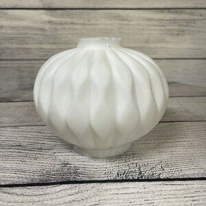Vintage Milk Opal Frosted Textured Glass Fixture Shade